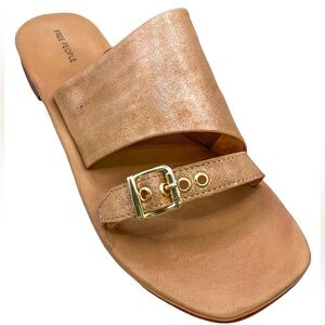 Mila Minimal Flat Sandal - Rose Gold | Free People  ❣️Size 7